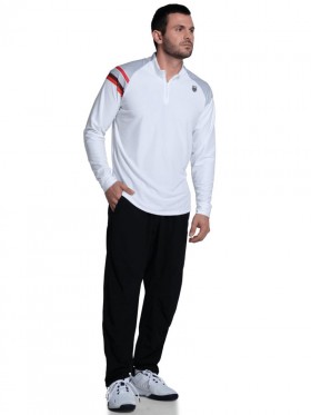 Men K-Swiss Tennis & Pickleball | SIDELINE 1/4 ZIP L/S White