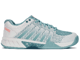 Women K-Swiss Pickleball | EXPRESS LIGHT PICKLEBALL Blanc De Blanc/nile Blue/desert Flower