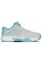  Tênis feminino K-Swiss | HYPERCOURT EXPRESS 2 Branco Brilhante/Azul Angelical/Lilás Translúcido