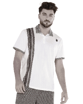 T-shirt e top K-Swiss da uomo | POLO VERTICALE M/L Bianco