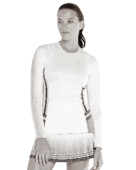  T-shirt e top K-Swiss da donna | MAGLIA A MANICHE LUNGHE CON PIEGHE LUCKY IN LOVE Paisley