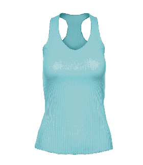  K-Swiss T-skjorter og topper til dame | Plissert V-hals tanktop 2 Angel Blue