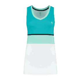  K-Swiss T-shirts og toppe til kvinder | HYPERCOURT STRIPE TOP Aruba Blå / Algiers Blå / Hvid