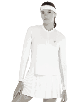  Dame K-Swiss Tennis & Pickleball | EXCEL ZIP L/S Hvid