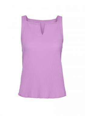  Dames K-Swiss T-shirts & Tops | Diepe V-hals geplooide tanktop Amethist