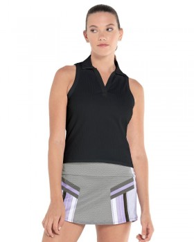  Dames K-Swiss T-shirts & Tops | Mouwloze RIB POLO Zwart