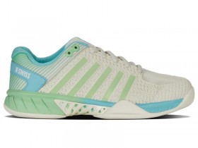  Dames K-Swiss brede schoenen | EXPRESS LIGHT PICKLEBALL-WIDE Egret/patina groen