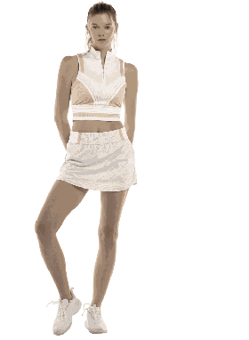  Jupe de tennis et pickleball K-Swiss pour femme | PRO SKI 14" Peach Fuzz