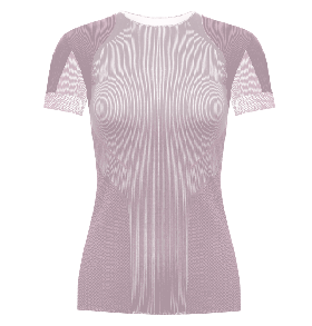  Damen-T-Shirts und Tops von K-Swiss | Plissiertes Kurzarm-Shirt mit Rundhalsausschnitt, Pflaume